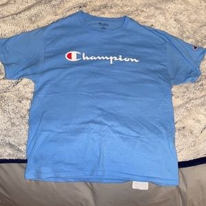Baby Blue Champion short sleeved shirt